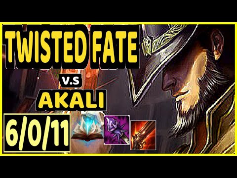 XERO (TWISTED FATE) vs AKALI - 6/0/11 KDA MID GAMEPLAY - BR Ranked GRANDMASTER
