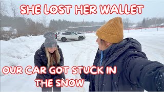 SHE LOST HER WALLET  | STUCK IN THE SNOW | Lake Placid, NY | Family 5 Vlogs