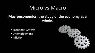 The difference between microeconomics and macroeconomics