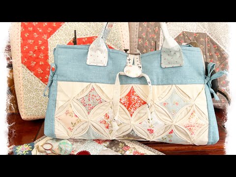 Cathedral window patchwork with cross patch and sneak peek of new products