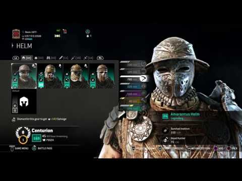 For Honor centurion 1 Legendary armor set Amarantus