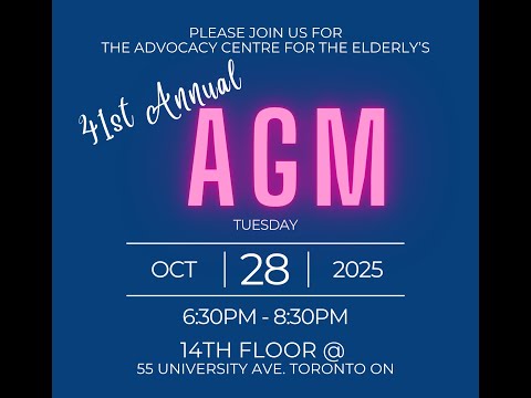 2025 ACE Annual General Meeting & Special Presentation: "ACE Answers Your Retirement Home Questions"