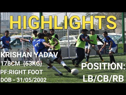 Football Highlight Video || Football Soccer CV/Resume || KRISHAN YADAV || INDIA