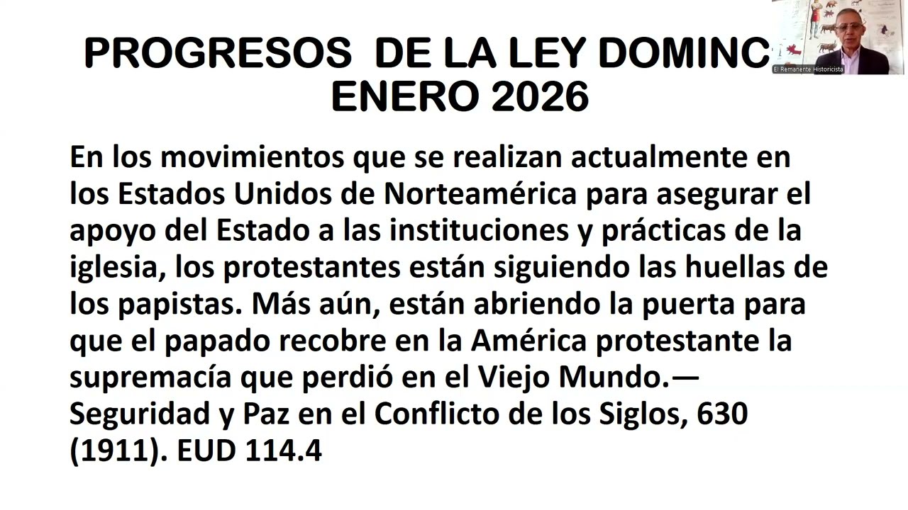 PROGRESOS DE LEY DOMINICAL EN EEUU Y EL APOYO DE LA DENOMINACION ADVENTISTA. Carlos Gómez.