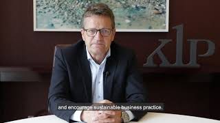 KLP CEO on Becoming a Signatory to the Principles for Responsible Banking