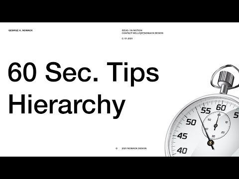 60 Second Design Tips — Hierarchy