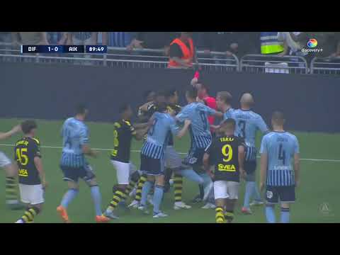 Bråket Mellan Djurgårdens IF och AIK två röda kort