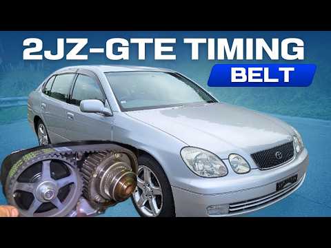 I show you how to change the timing belt on a 30K mile Toyota Aristo 2JZ-GTE.. It is easy!
