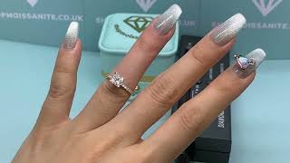 1 Carat Petite Princess Moissanite Engagement Ring Review by shopmoissanite.co.uk