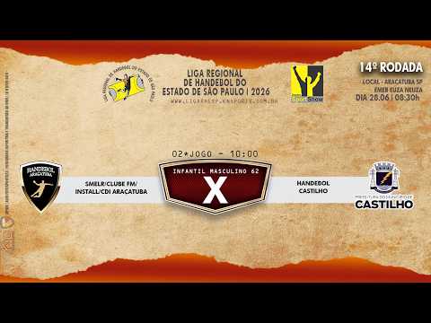 02 JOGO - HANDEBOL ARAÇATUBA X HANDEBOL CASTILHO - INFANTIL MASCULINO - AO VIVO 27.06.2026