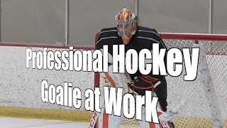Watch a Professional Hockey Goalie at Work at Practice, 10/16/17