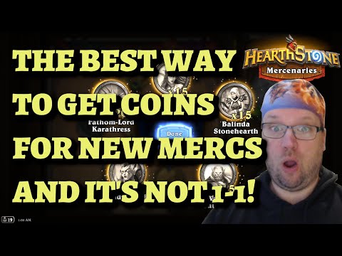 The BEST way to GET COINS and MAX your new Mercenaries - and it is not Heroic 1-1! (Hearthstone)