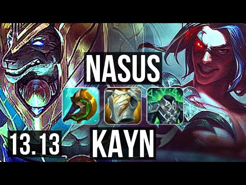 NASUS vs KAYN (TOP) | 6 solo kills, 800+ games | EUW Master | 13.13