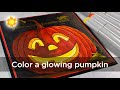 Color A Glowing Pumpkin Studying Oranges