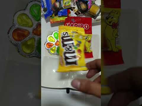 candy, candies, chocolate, m&m's, lots of candies splash, asmr, a lot of candy, oreo,