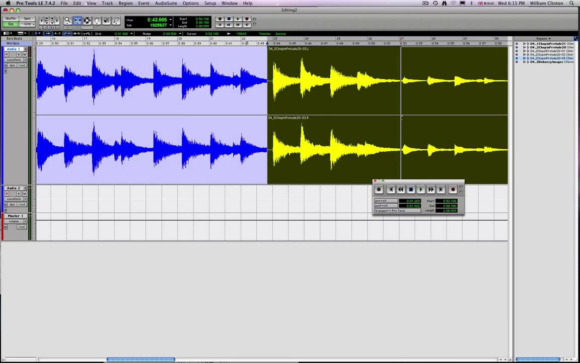 Pro Tools Tutorial 13 Editing Exercise 2