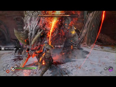 God of War Ragnarök | Gravel Belly Boss Fight | The Desert Door - Alfheim