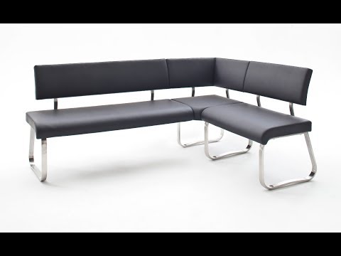 Bank / Eckbank "Arco", Kufengestell, Flachrohr