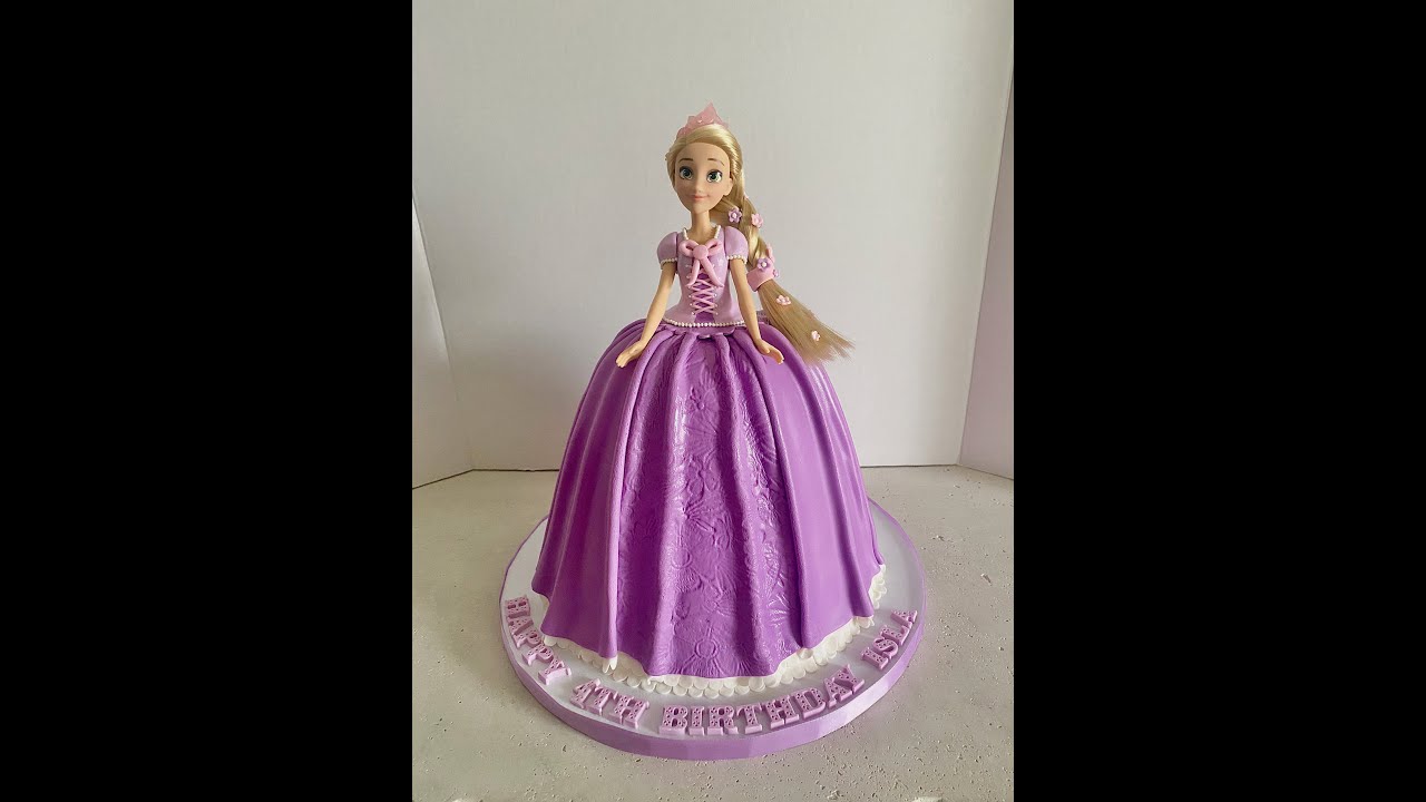 Rapunzel Doll Cake Tutorial | Princess Rapunzel Cake | Tangled Cake | Tangled Princess Doll Cake