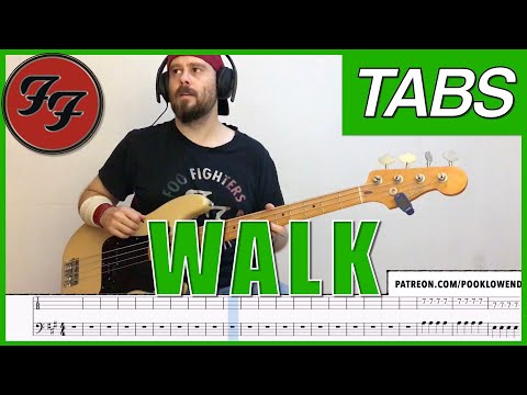 "Walk" bass tabs cover, Foo Fighters [PLAYALONG]