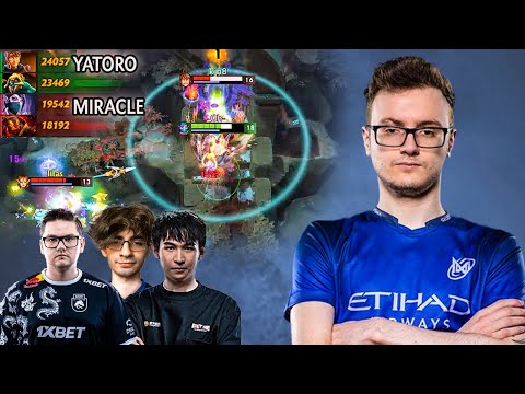 Miracle meets Yatoro, 9Class and Xnova in RANKED _ Can he carry?