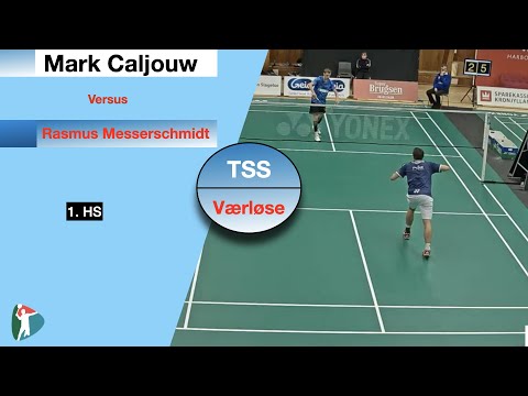 Badminton HS | Mark Caljouw - Rasmus Messerschmidt | Ligaen | TSS - Værløse | 2020