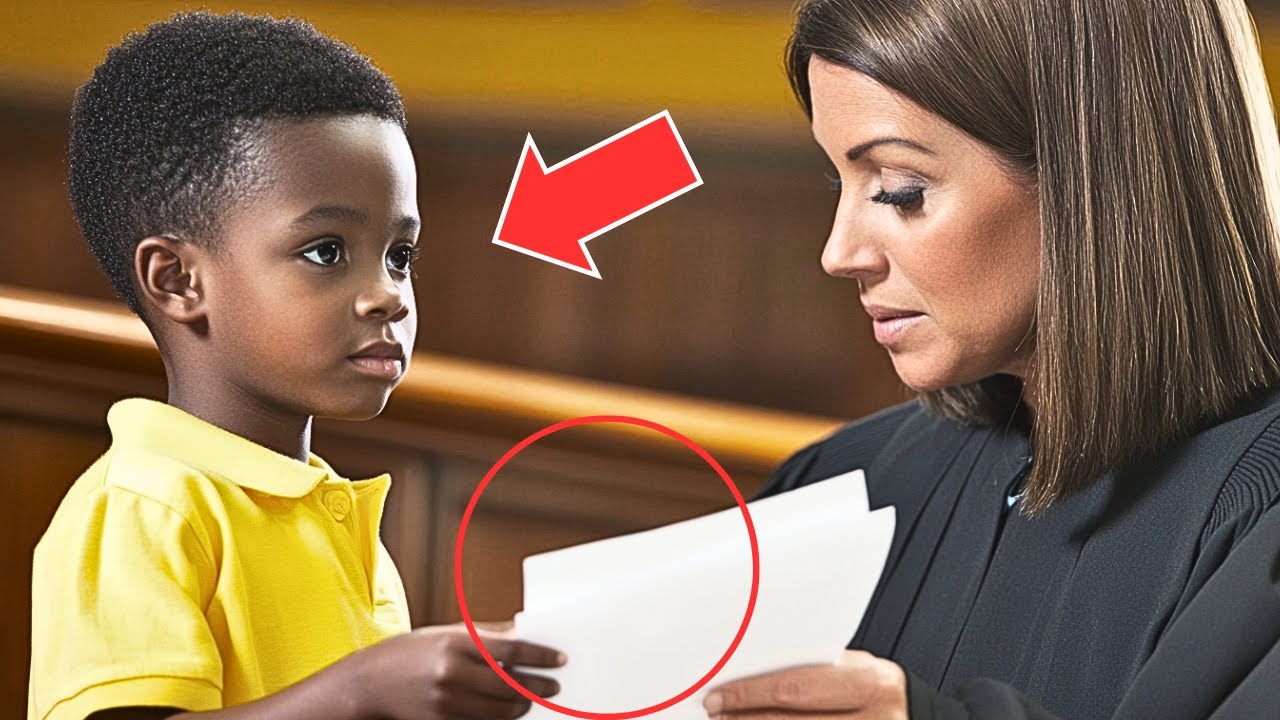 Black Boy Hands Judge a Note in Court, What She Reads BREAKS Her Heart…