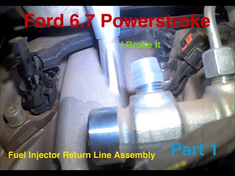 2015 Ford F250 6.7 Powerstroke Fuel Injector Return Line Assembly Replacement Part 1
