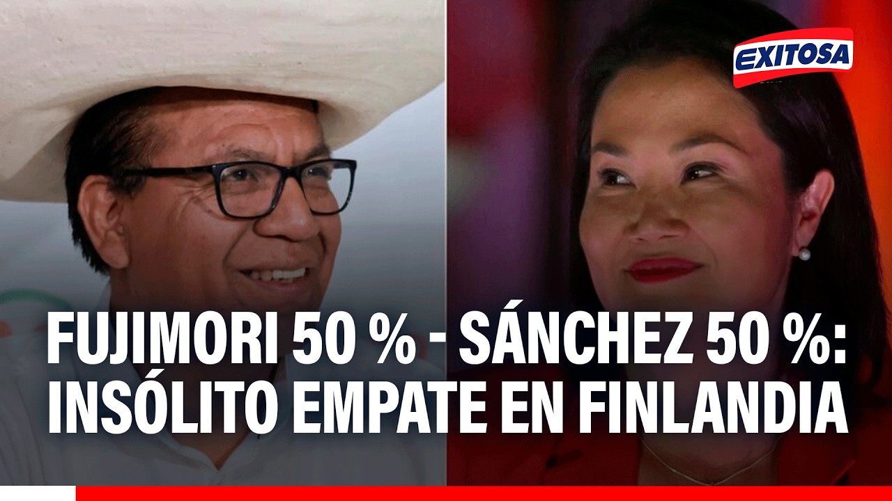 🔴🔵 Insólito empate en Finlandia: Keiko Fujimori 50 % y Roberto Sánchez 50 %