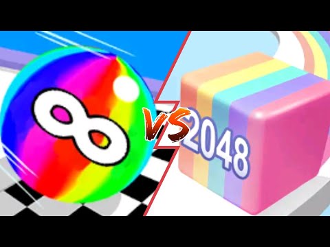 Ball Run Infinity vs Jelly Run 2048 - Max Level Gameplay