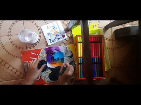 Watercolour Background painting | Brush pen painting | Sushree's Art and Craft