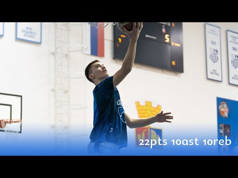 Lazar Cvijić Triple Double vs Zemun - 1.MRL Centar!