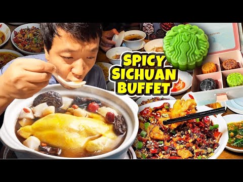 FINALMENTE encontrei um buffet chinês de Sichuan e STARBUCKS MOONCAKES em Cingapura