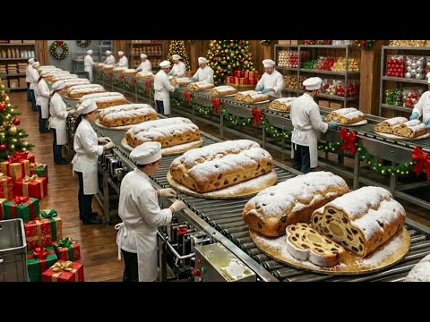 Inside the Traditional Stollen Factory: The Hidden Process Behind Stollen Bread (Full Process)