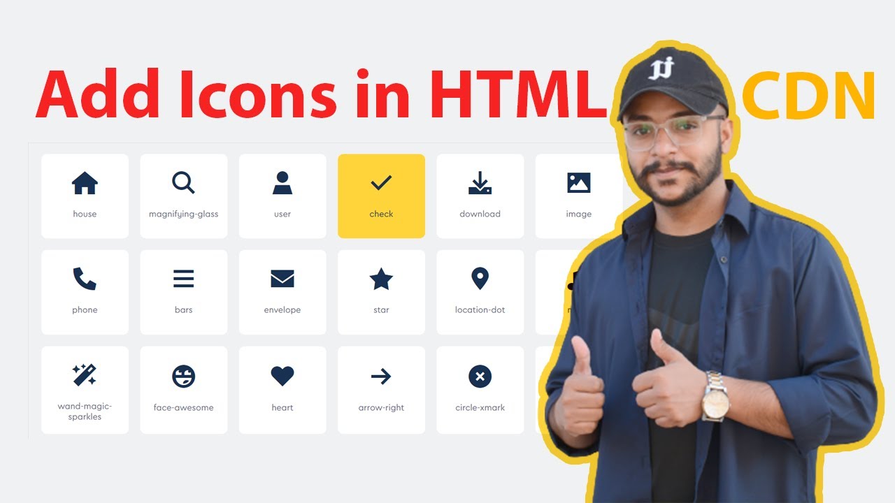 How to Use Font Awesome Icon on HTML Website using CDN - Complete Tutorial