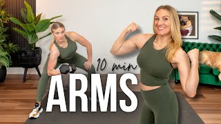 10 min. Lean Arms Strength Training (Biceps & Triceps)