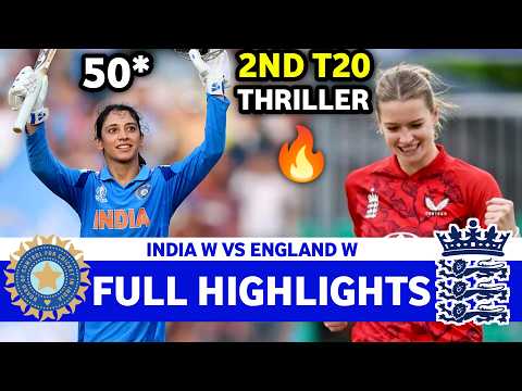 India Women Vs England Women 2nd T20 Full Highlights 2026 | ENG W VS IND W Highlights