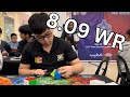 8.09 Official 3x3 One-Handed WR Average!