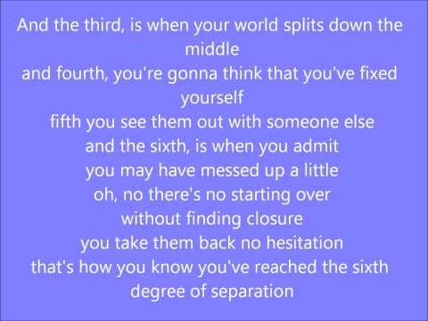 Six Degrees Of Separation-The Script CLEAN VERSION lyrics