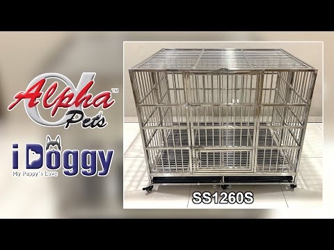 Collapsible Stainless Steel Dog Cage (SS1260S)