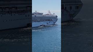 “Norwegian Dawn Anchored in Roatán — Stunning View from MSC Seascape! 😱🌴🚢”