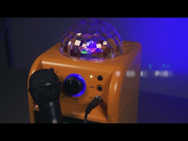 Micro KARAOKE lumineux sans fil avec mini-boule disco