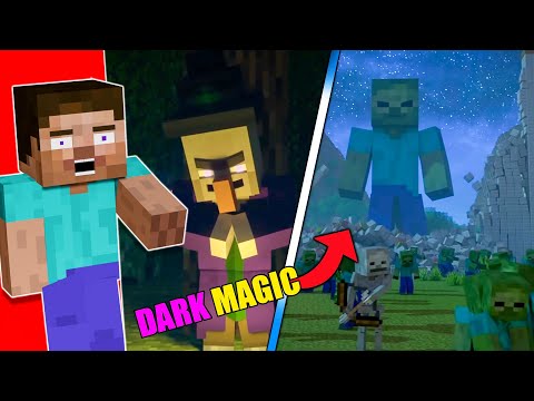 Dark Witch Destroying Entire Village With Zombie Army  | Minecraft