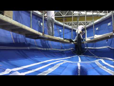 Resin infusion process explained by Discovery Yachts