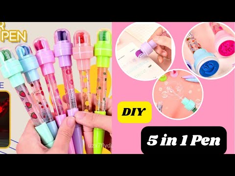 DIY 5 in 1 Cute Seal Ballpoint Pen / DIY Multifunctional Pen / School Supplies Ideas