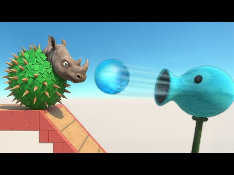 Ice Peashooter Destroy Workshop Units - Animal Revolt Battle Simulator