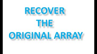 YouTube video 'Leetcode:Recover the original Array'