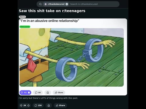 Saw this shit take on r/teenagers
