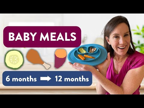 Ernährungsberaterin zeigt Mahlzeiten für 6-12 Monate alte Babys (Baby-Led Weaning)