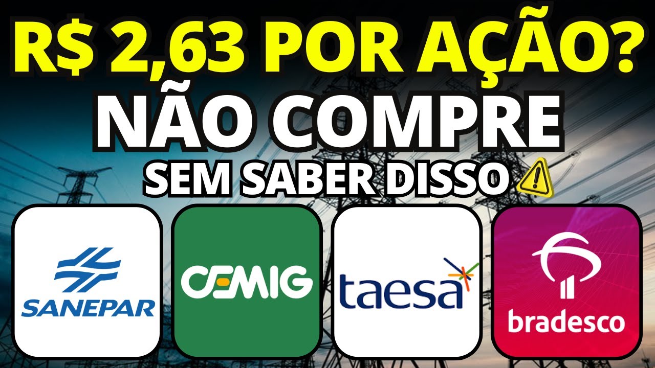 SANEPAR: INDENIZAÇÃO PODE DESTRAVAR MEGA DIVIDENDOS! NOVOS ANÚNCIOS DIVIDENDOS TAEE11, CMIG4, BBDC4